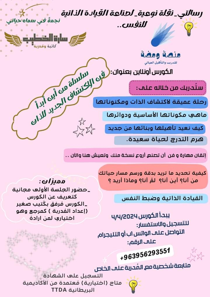 Announcement of a new online course entitled “The Art of New Self-Discovery”